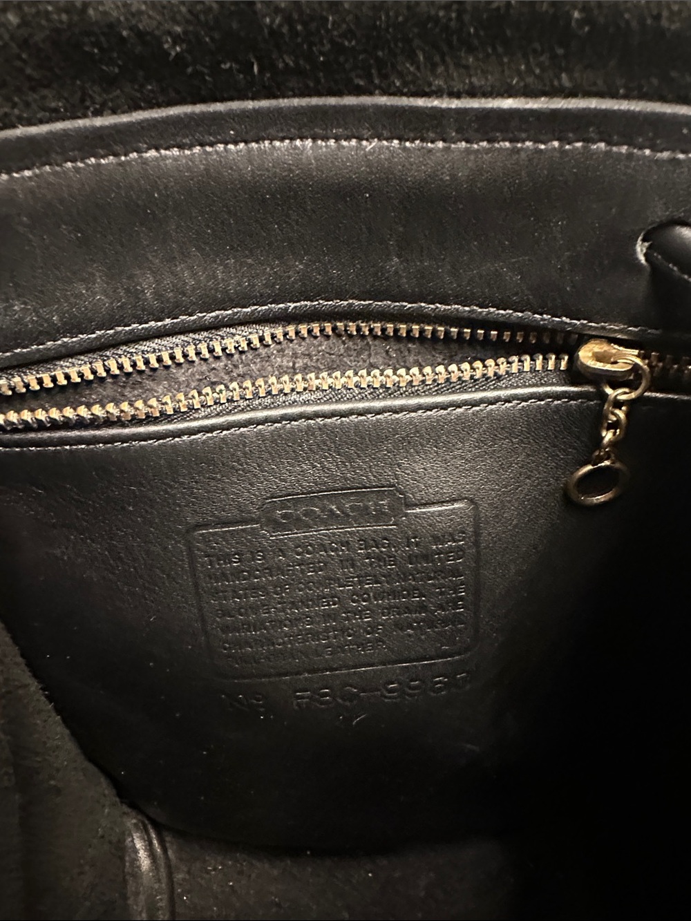 Vintage in great Condition Black Leather COACH Backpack Purse - Picture 5 of 5